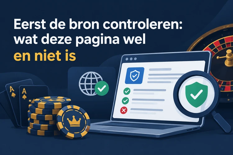 Eerst de bron controleren: wat deze pagina wel en niet is